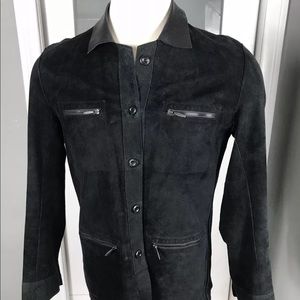 Diesel Reversible Leather/Suede Button Up Jacket